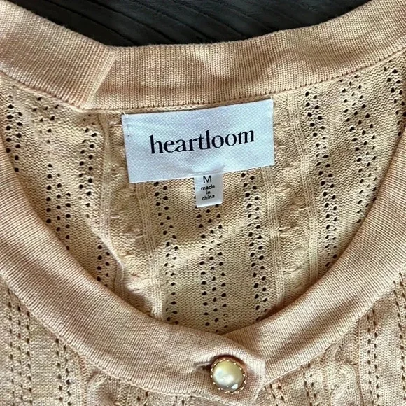 Heartloom Vale Cardi‎ Yellow Button Down Cardigan Sweater - Medium - Picture 8 of 14